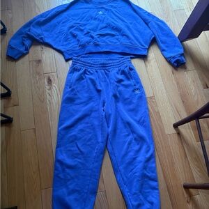 Adidas Essentials Fleece Crew Sweatshirt and Jogger Set